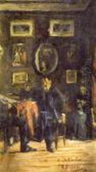 Interior Con Figuras Oil Painting by Ricardo Baroja Nessi