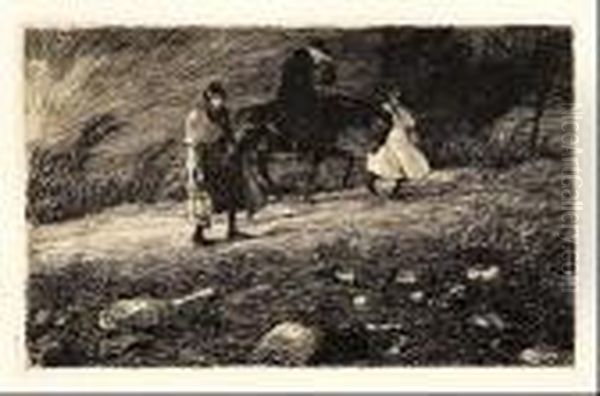 Pareja En El Campo Oil Painting by Ricardo Baroja Nessi