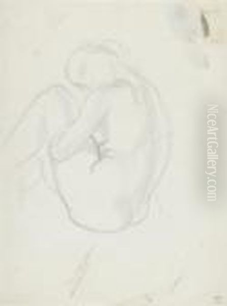 Nu Feminin Assis Oil Painting by Maurice Barraud