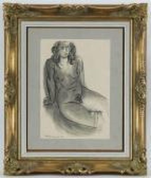 Jeune Femme Nue Oil Painting by Maurice Barraud