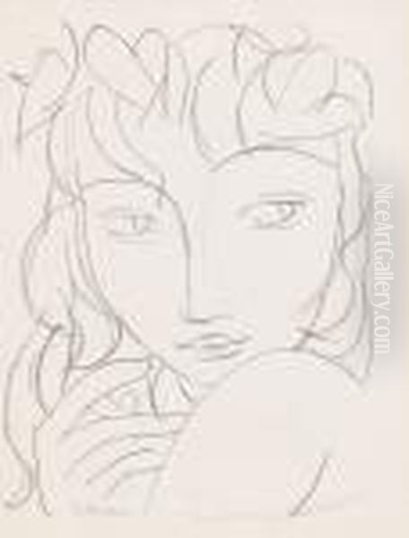 Madchenkopf Oil Painting by Maurice Barraud