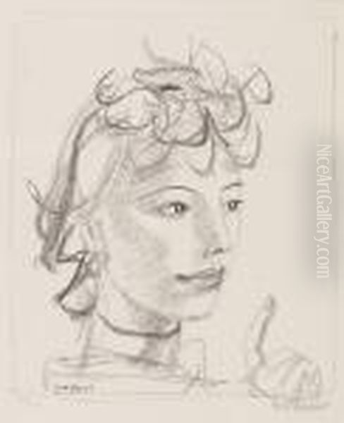 La Puce Oil Painting by Maurice Barraud