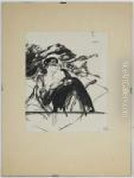 Le Baiser Oil Painting by Maurice Barraud