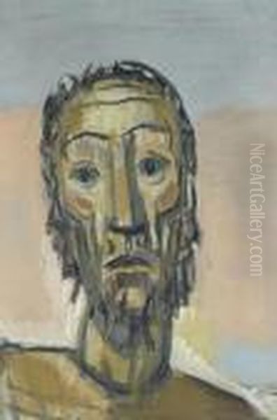 Portrait Of Christ. Oil Painting by Maurice Barraud