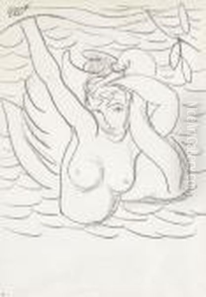 Jeune Fille Oil Painting by Maurice Barraud