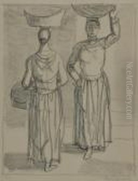 Porteuses De Fleurs Oil Painting by Maurice Barraud