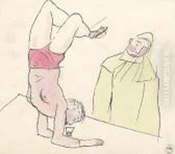 L'acrobate. Oil Painting by Maurice Barraud