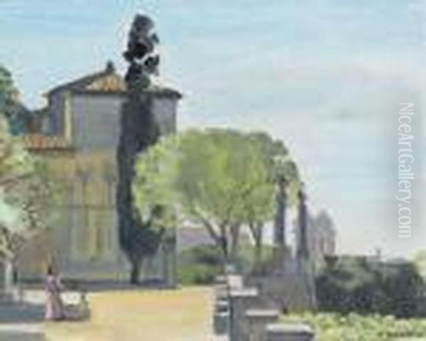 Vue Du Pincio Sur Rome. Oil Painting by Maurice Barraud