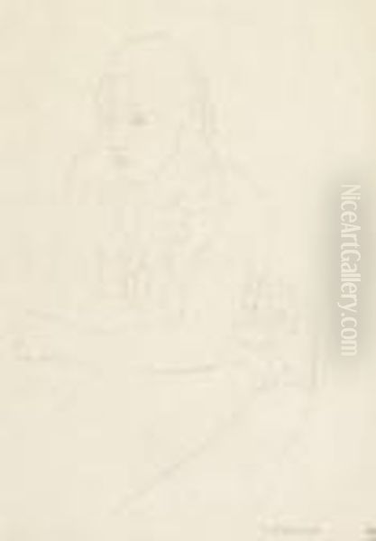 Madchen An Einem Tisch Sitzend Oil Painting by Maurice Barraud