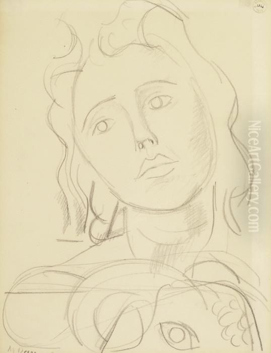 Madchenportrat Oil Painting by Maurice Barraud