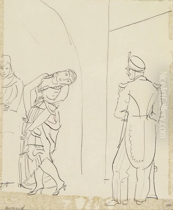 Soldat Und Tanzerin Oil Painting by Maurice Barraud