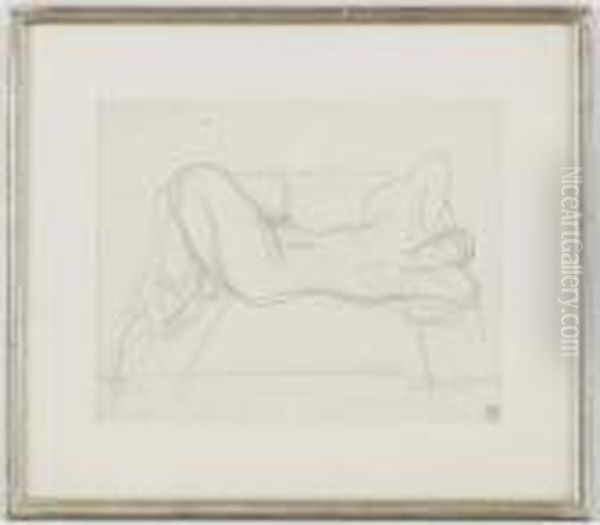 Nu Feminin Agenouille Oil Painting by Maurice Barraud