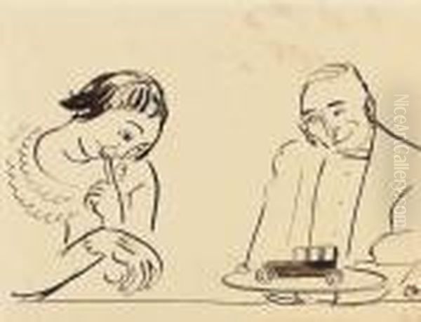 Jeux Des Adultes Oil Painting by Maurice Barraud