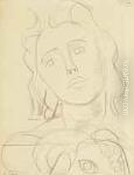 Madchenportrait Oil Painting by Maurice Barraud