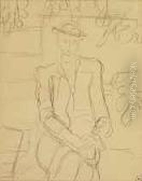 Madchen Mit Hut Oil Painting by Maurice Barraud