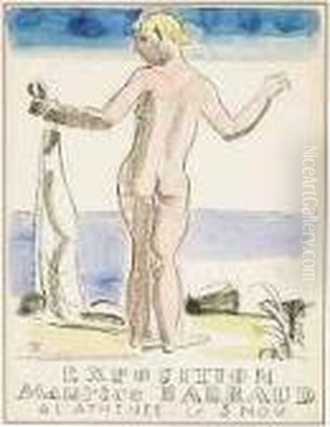 A L'athenee Le Oil Painting by Maurice Barraud