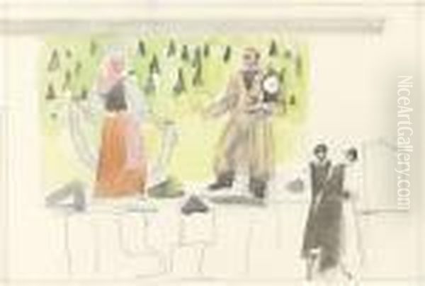 Le Theatre Oil Painting by Maurice Barraud