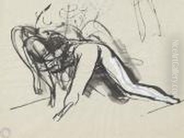 Le Couple Oil Painting by Maurice Barraud