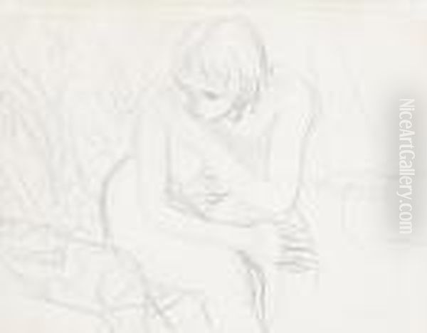 Femme Nue Oil Painting by Maurice Barraud