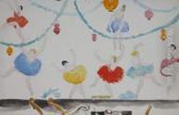 La Farondole, Danseuses Oil Painting by Maurice Barraud