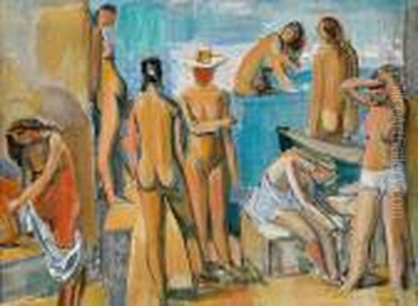 Baigneuses Oil Painting by Maurice Barraud