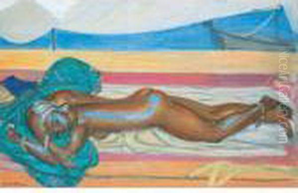 Nu Etendu Oil Painting by Maurice Barraud