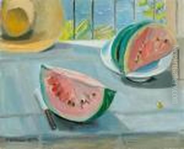 Water Melons. Oil Painting by Maurice Barraud