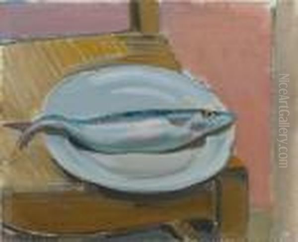 Fish Still Life. Oil Painting by Maurice Barraud