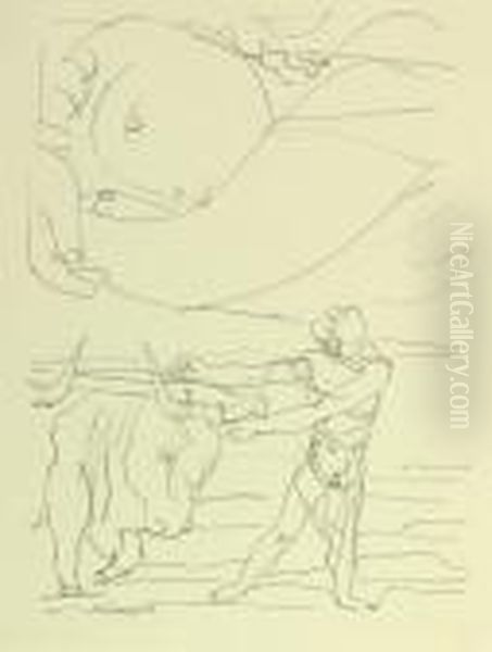 Die Entfuhrung Der Europa Oil Painting by Maurice Barraud