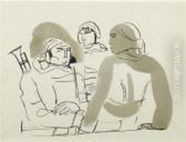 Corsican Bandits. Oil Painting by Maurice Barraud