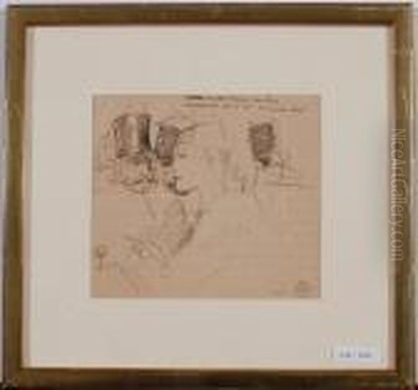 Cafe Scene. Oil Painting by Maurice Barraud