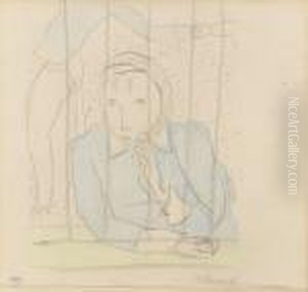 Jeune Dame. Oil Painting by Maurice Barraud