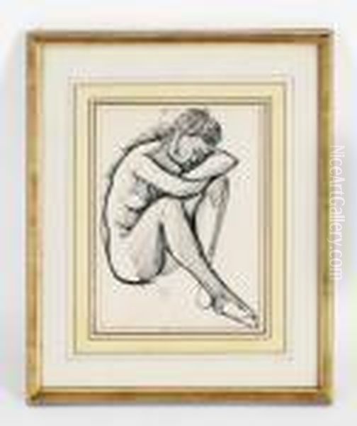 Nu Assis Oil Painting by Maurice Barraud