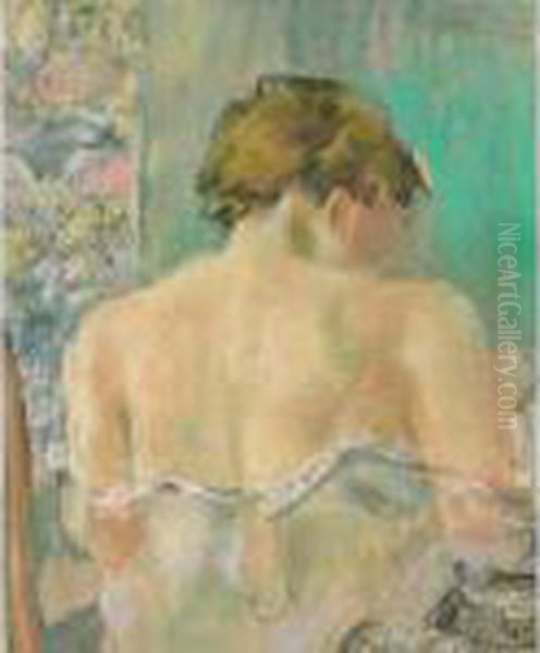 Nu De Dos, 1918 
Back Of A Nude, 1918 Oil Painting by Maurice Barraud