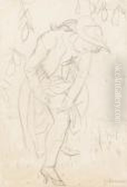 Femme Debout. Oil Painting by Maurice Barraud