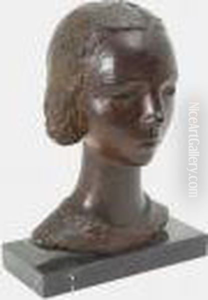 Madchenbuste. Oil Painting by Maurice Barraud