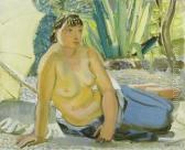 Seated Woman Oil Painting by Maurice Barraud