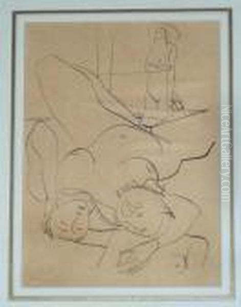 Drei Frauen. Oil Painting by Maurice Barraud