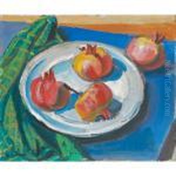 Pomegranates Oil Painting by Maurice Barraud