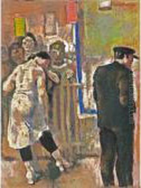 Scene Routiere Oil Painting by Maurice Barraud