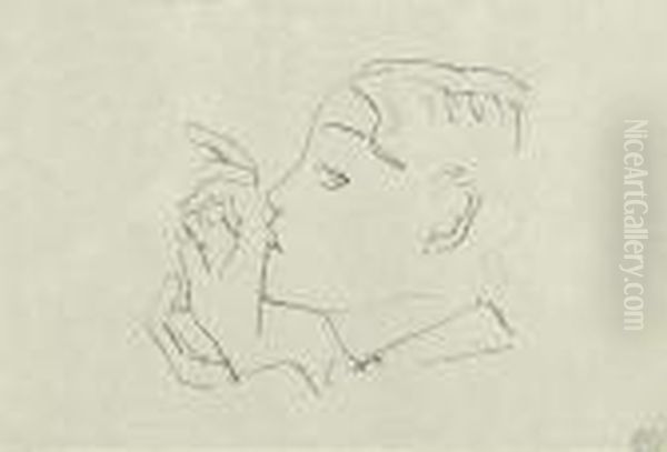 Jeune Homme Au Medaillon Oil Painting by Maurice Barraud