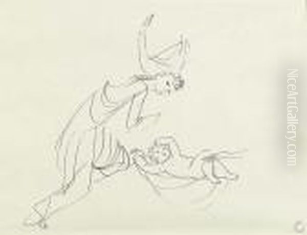 Nativite Oil Painting by Maurice Barraud