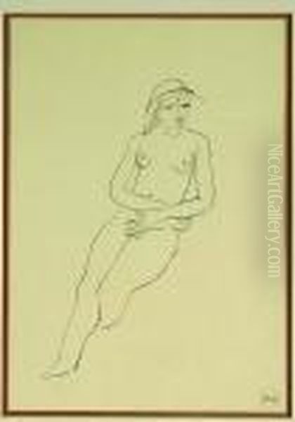 Femme Nue Oil Painting by Maurice Barraud