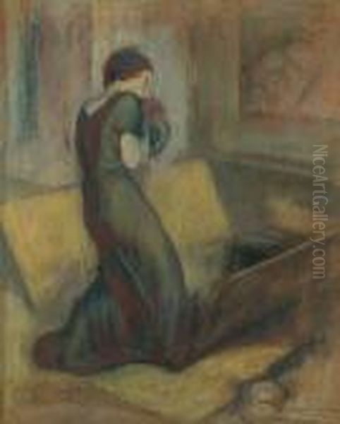 Strassenszene In Paris Oil Painting by Maurice Barraud