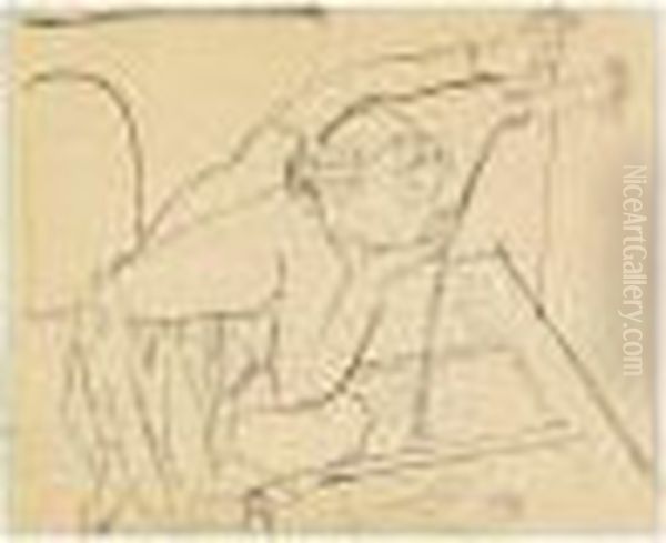 Femme A La Fontaine Oil Painting by Maurice Barraud