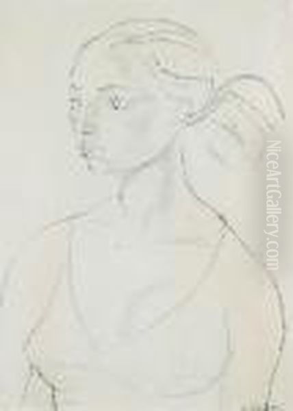 Frauenkopf. Oil Painting by Maurice Barraud