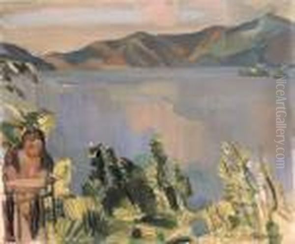 Le Lac Majeur Oil Painting by Maurice Barraud
