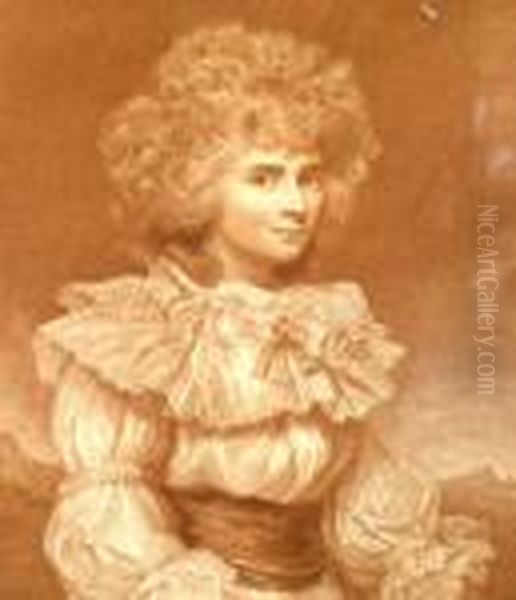 Ra,-- 'elizabeth Foster, Duchess
 Of Devonshire', Stipple Engraving In Red, After Sir Joshua Reynolds, 
37x26cm, In A Carved Wooden Frame; Together With Nine Further 19/20th 
Century Engravings And Watercolours By And After Various Hands Oil Painting by Francesco Bartolozzi