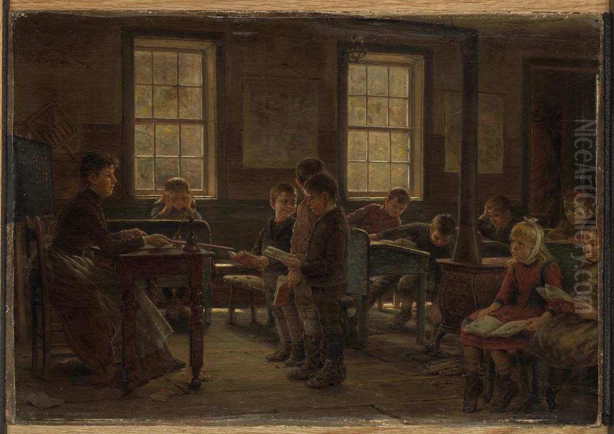 A Country School Oil Painting by Edward Lamson Henry
