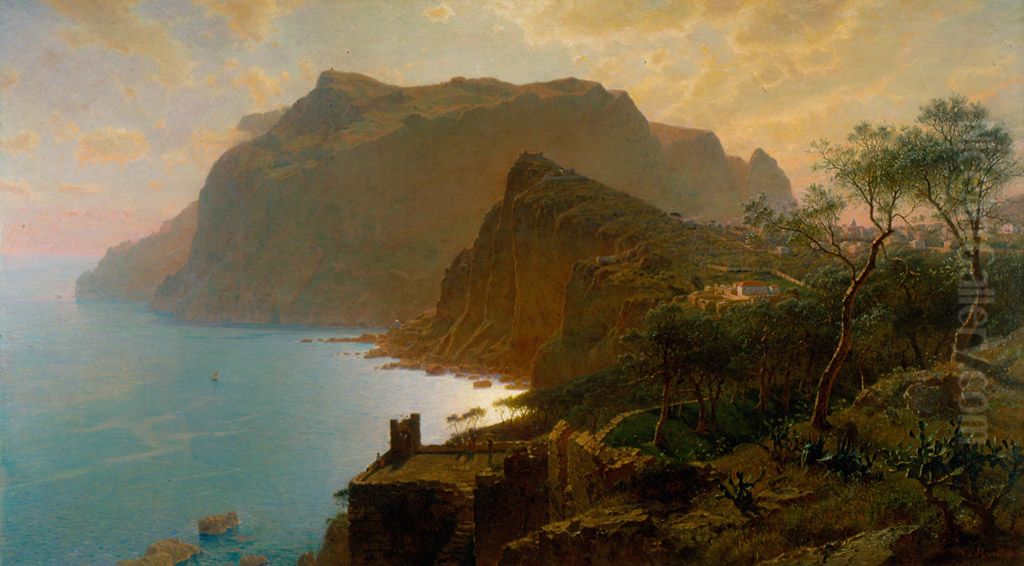 The Sea from Capri Oil Painting by William Stanley Haseltine